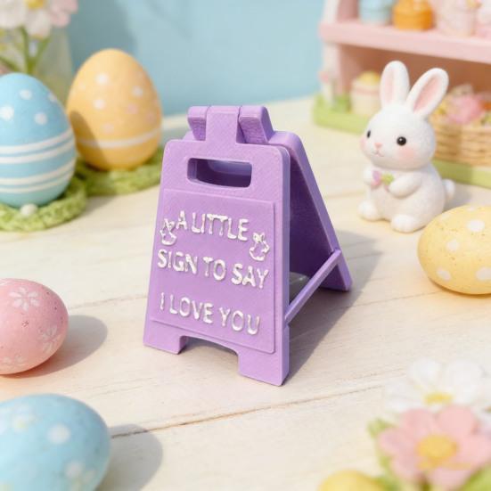 I Love You Table Sign A Little Sign to Say I Love You Mini Plaque Ornament 3D Printed Tabletop Sign Easter Party Home Desk Decoration