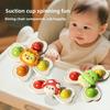 Baby Cartoon Suction Cup Spinner Toy With Rotating Flowers For Infants And Toddlers