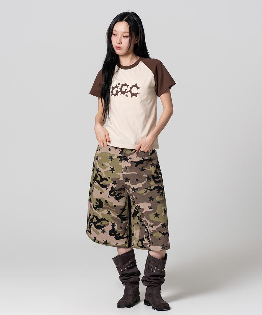 Geuleigaijeukeulleob Staccato Knee-Length Bermuda Cotton Pants Vintage Beige