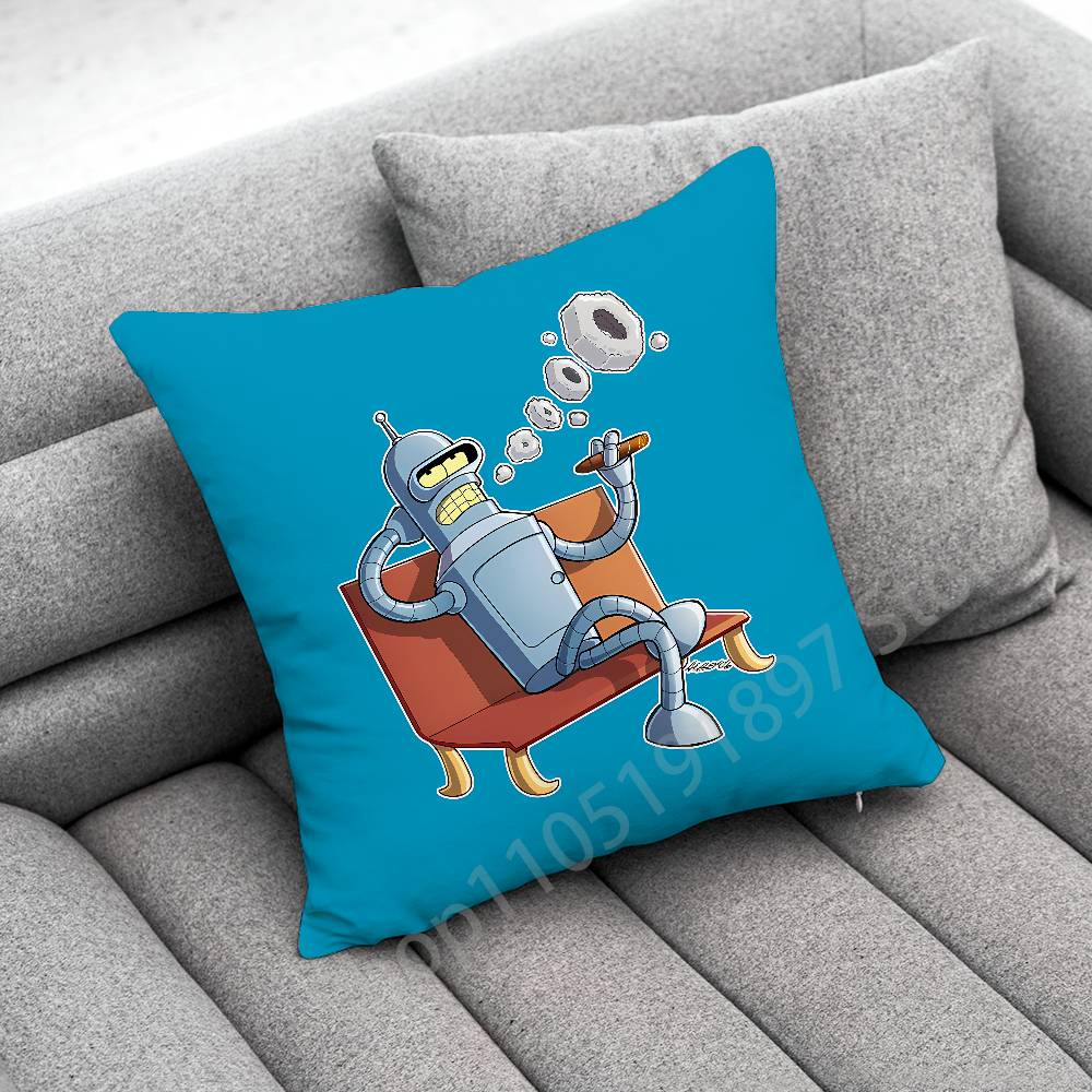 F-Futurama B-Bender Throw Pillow Case For 45*45cm 40cm 55cm 50cm 30cm Square Car Pillowcase Shell