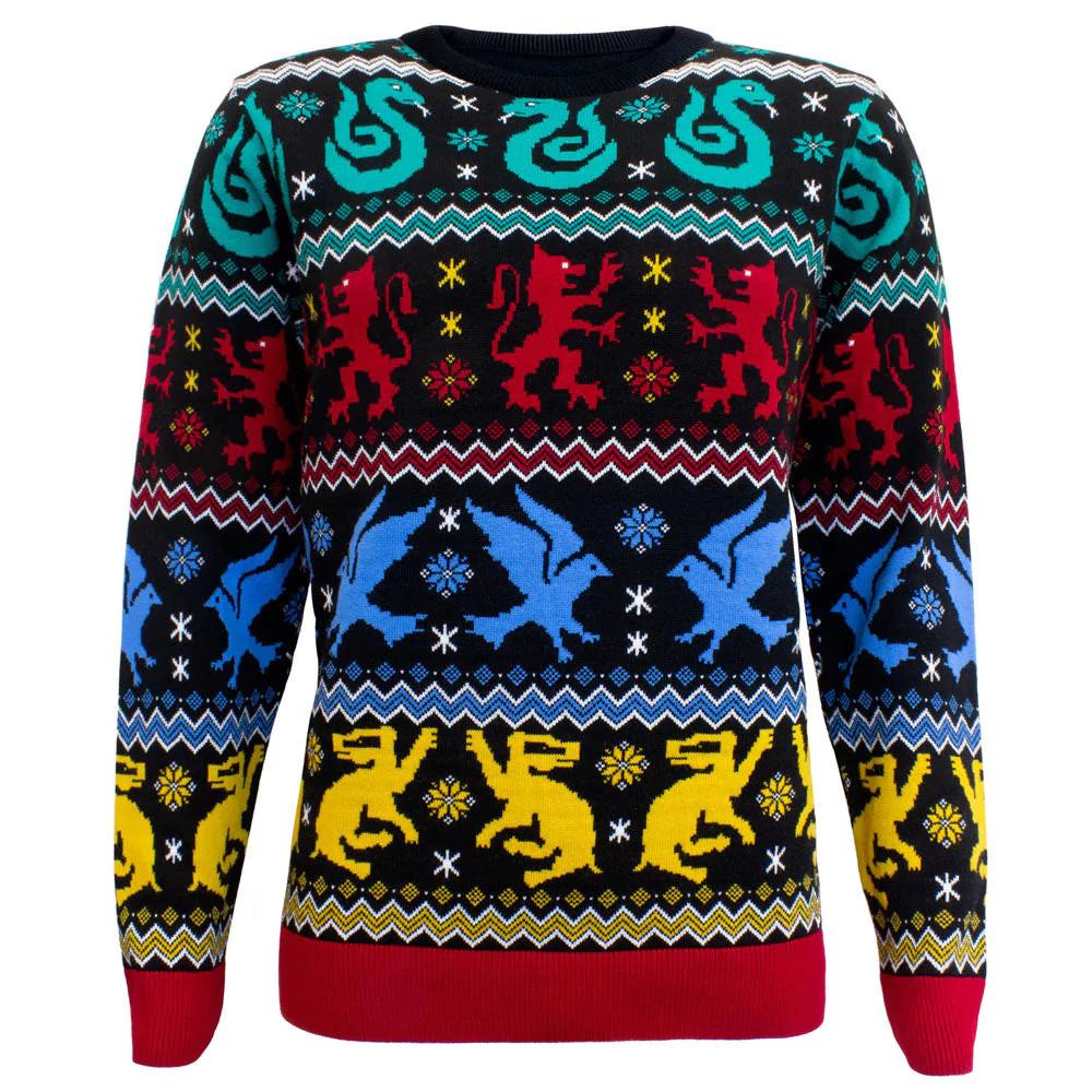 

Harry Potter Houses Repeat Knitted Jumper 100% Official Licenced XXXXL