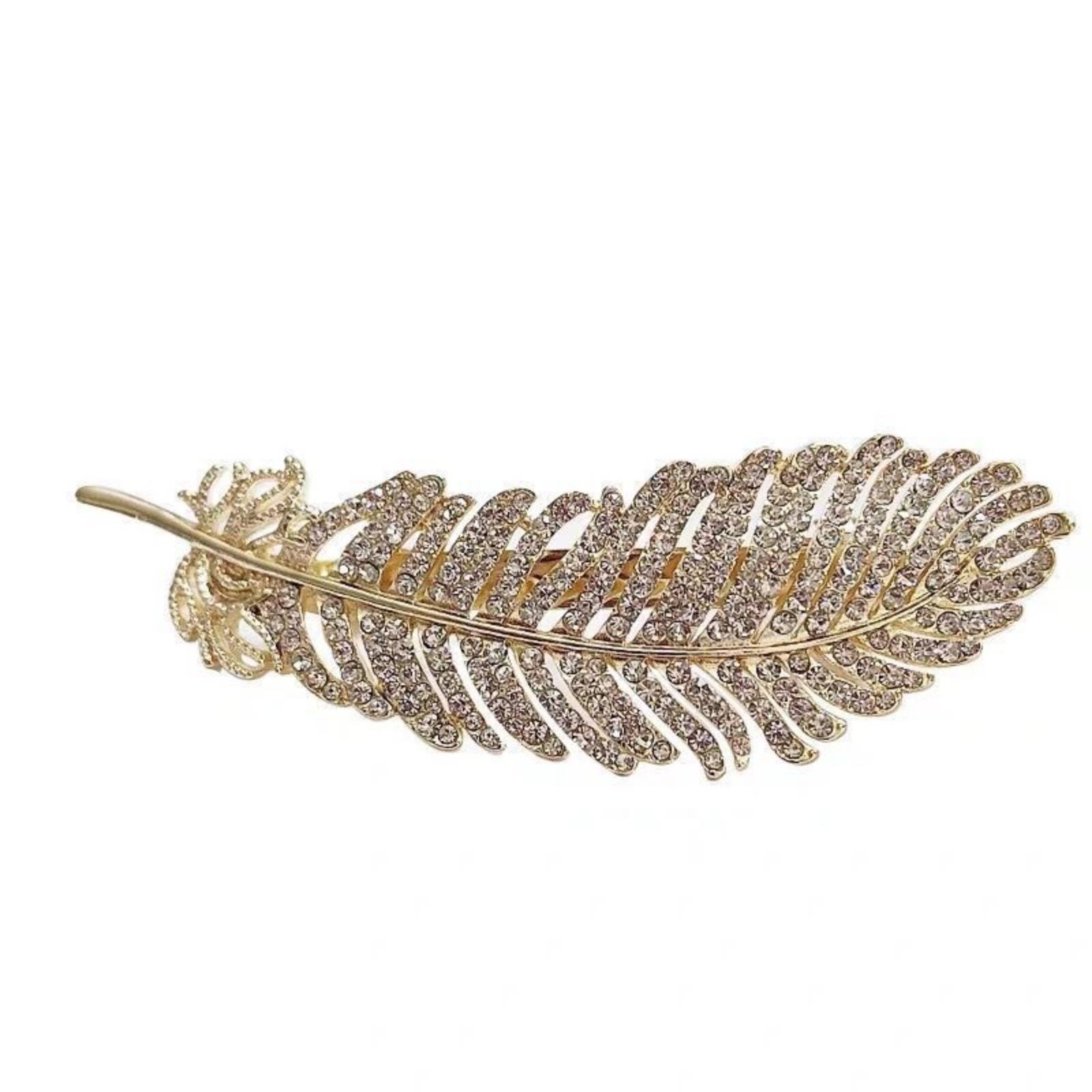 Elegant Feather Hairpin for Women Girls Headwear Side Hair Accessories