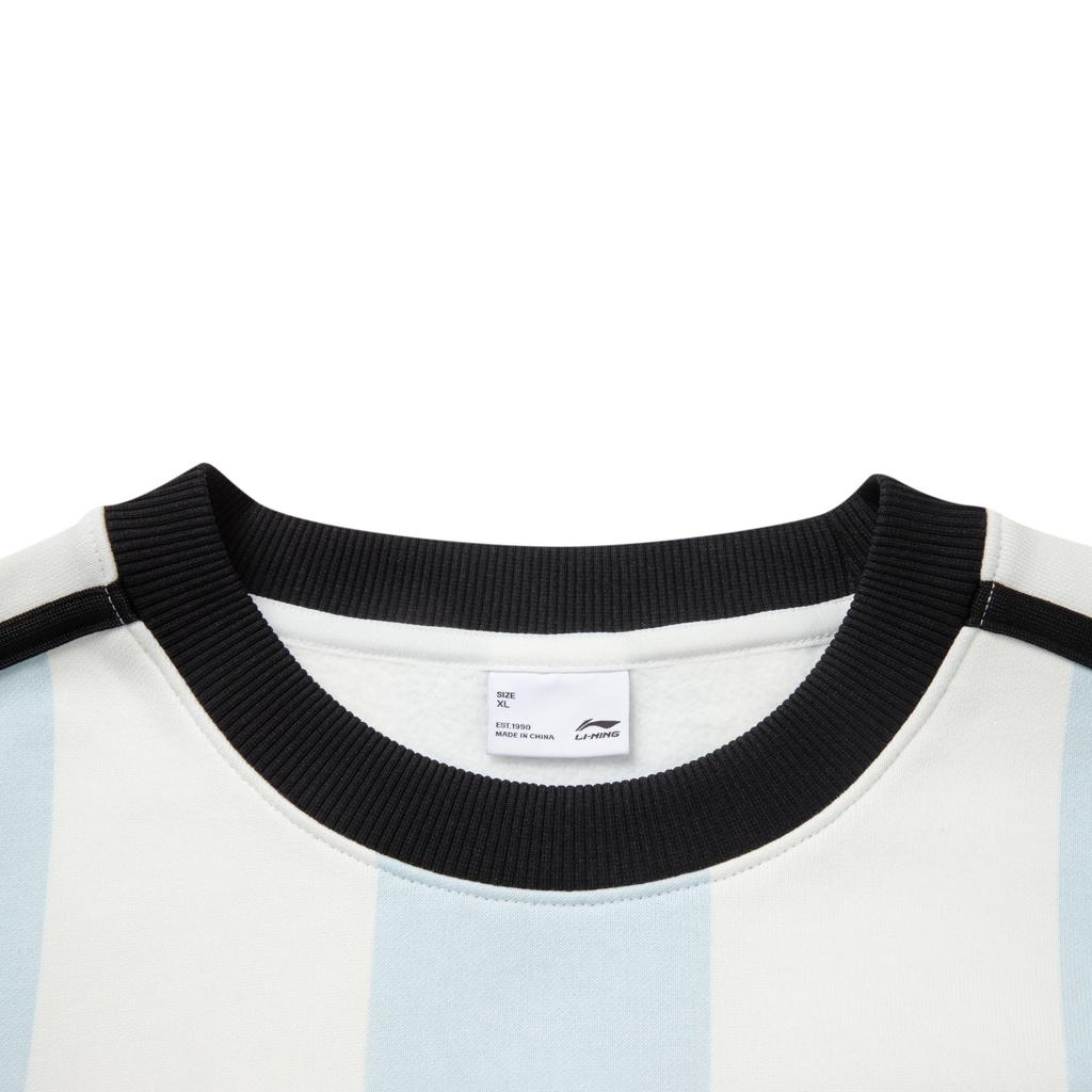 Li Ning Sports Lifestyle Series Antibacterial Loose Fit Crew Neck Couple Sweatshirt Unisex Sweatshirt AWDVH87-1