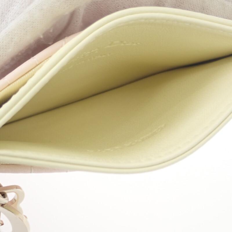 Dior S0974OBWS Kartenetui pink/gelb Lammleder Damen