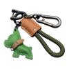 Stylish French Dog PU Leather Key Rings Secure Antislip Design Comfortable Grip For Office Travel Outdoor Use