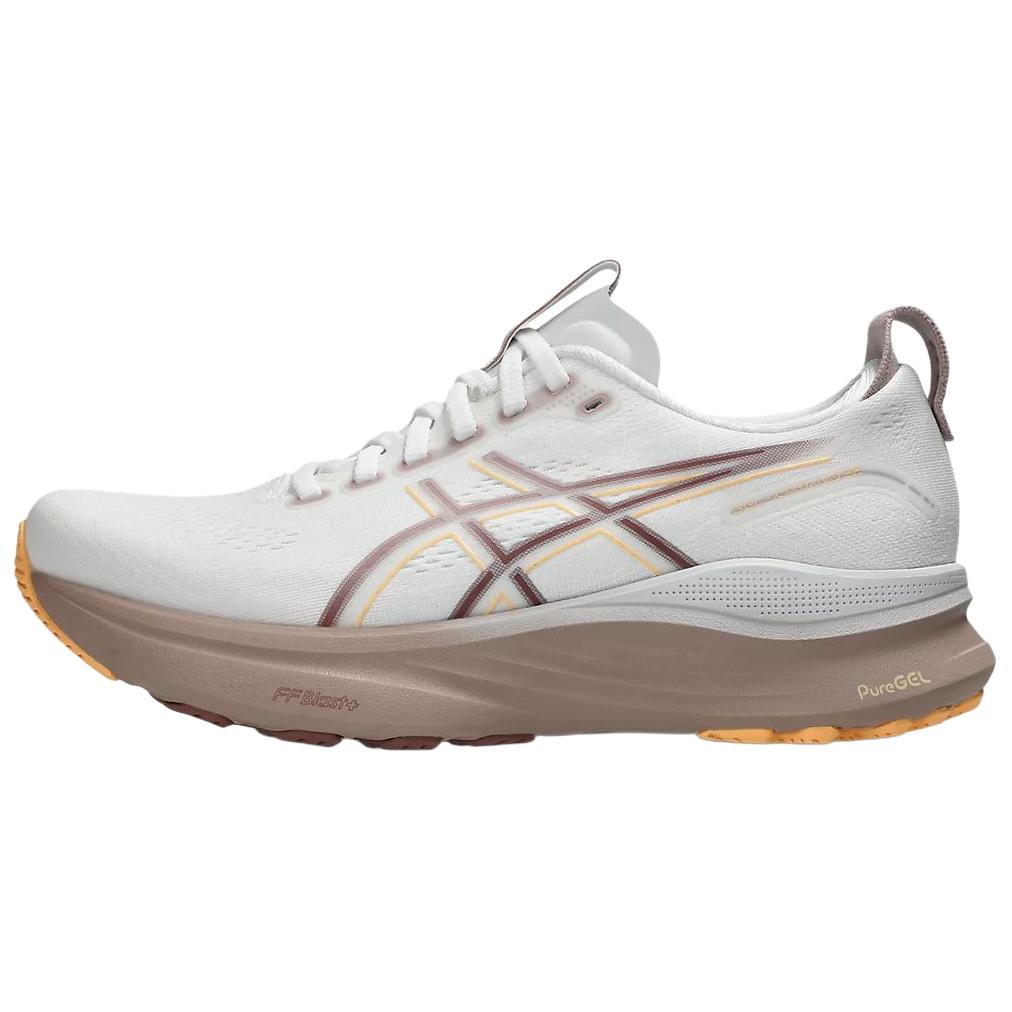 Asics  Gel Kayano 32 Wide White Taupe Orange Glow Women Sneakers 1012B839-101