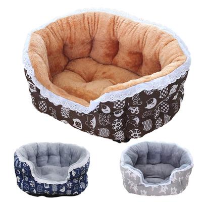 Letto per cani rinforzato per cani gatti pizzo inverno caldo animale domestico che dorme nido morbido peluche letto per cuccioli divano per cani forniture per animali domestici