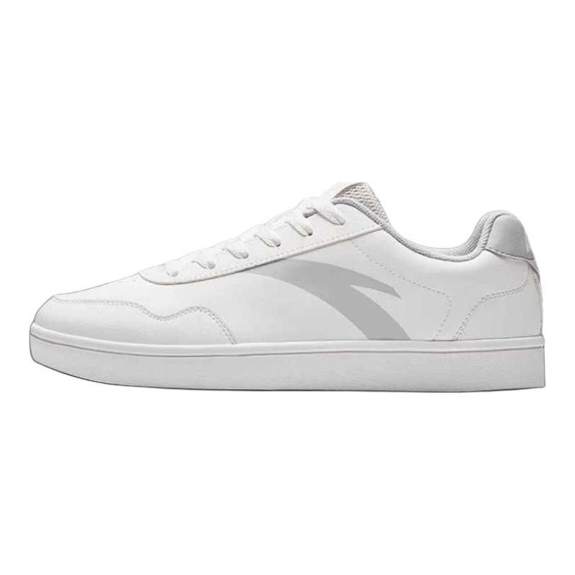Anta Scarpe da Skate Basse alla Moda Casual Comode Versatili Ammortizzanti Leggere Antiscivolo Sneakers da Uomo Bianco Avorio Grigio Nuvola 912538041-2