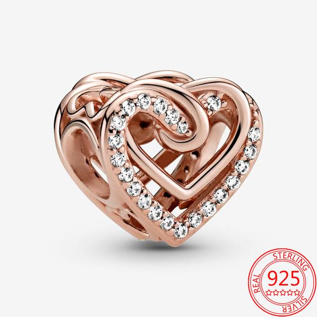 Authentic S925 Sterling Silver Love You Mom Infinite Heart Charm Fit Fashion 3mm Bracelet Diy 925 Silver Jewelry Girls Gifts