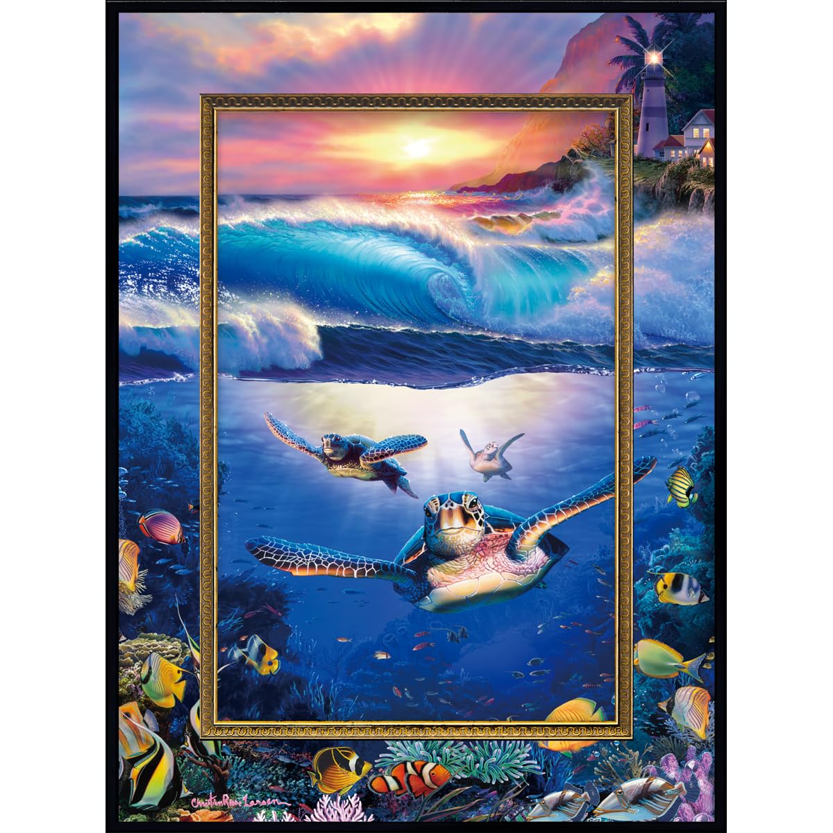 

Christian Ries Lassen Big Art M Size Home U-Power Coming Turtles