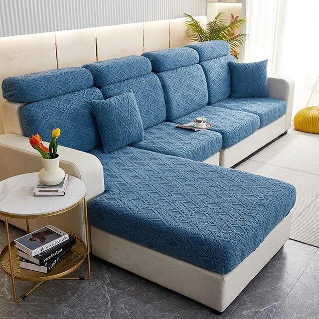 Thick Jacquard Sofa Seat Cushion Cover Stretch Sofa Cover for Living Room Washable Removable Furniture Protector Couch Slipcover