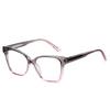 0 -0.5 -0.75 To -6.0  Anti Blue Rays Oval Prescription Spectacles With Cylinder Vintage Spring Hinge Short-Sight Eyewear