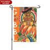 Colorlife Fall Thanksgiving Garden Flag Outside, Gobble Turkey Pumpkin Yard Outdoor Decorative Flag