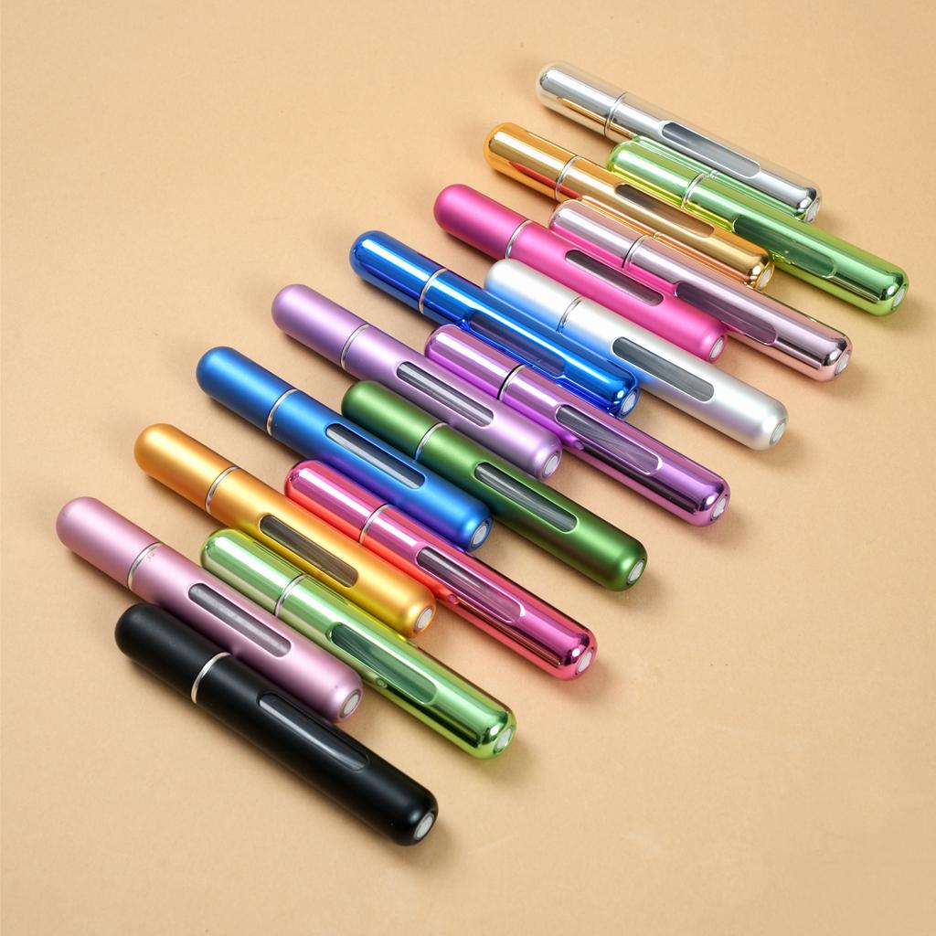 10 ml refillable perfume spray bottle, portable travel size, unscented, PVC-free, metal and plastic , spray bottle for p