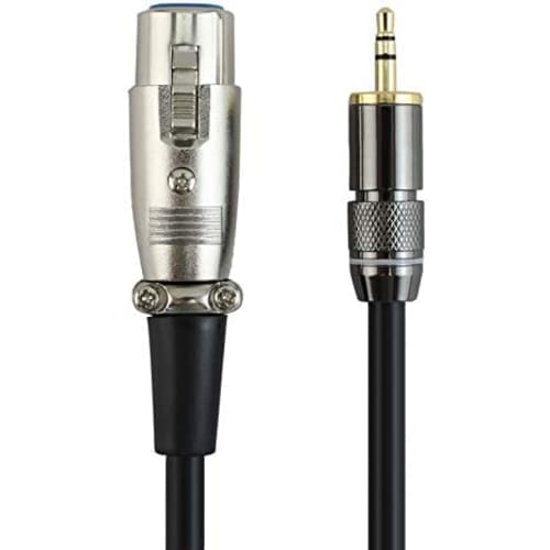WYVERN AUDIO CM35-1.5 XLR to 3.5mm Mini Plug Microphone Cable (1.5m) for connecting a microphone to a PC.