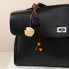 Miu Qi Retro Colorful Tassel Ball Keychain Handmade Faux Leather Accessories For Casual Bags