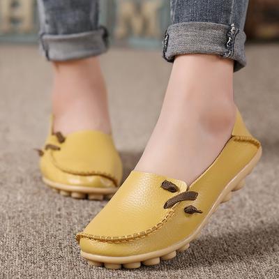 Fashion 2024 Spring Summer Flats Women Plus Size 34-44 Genuine Leather Shoes Women Soft Nurse Loafers For Women Driver Chaussures Femme