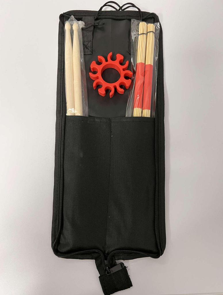 Wire Brush & 5A Drumsticks Set with Drumstick Bag - 19-Piece Drum Kit Accessories