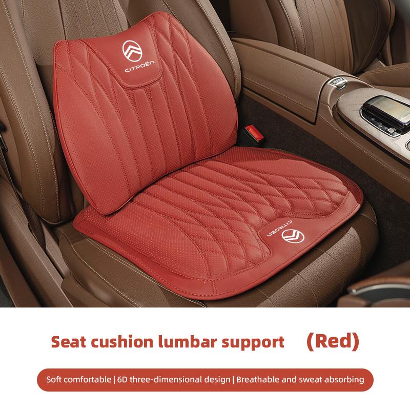 Autositzkissen Atmungsaktiv Anti-Rutsch-Pad Lendenwirbelstützkissen für Citroen C4 C3 C5 C5X e-C4 X e-C3 C-Elysee Berlingo C1 C6 C2