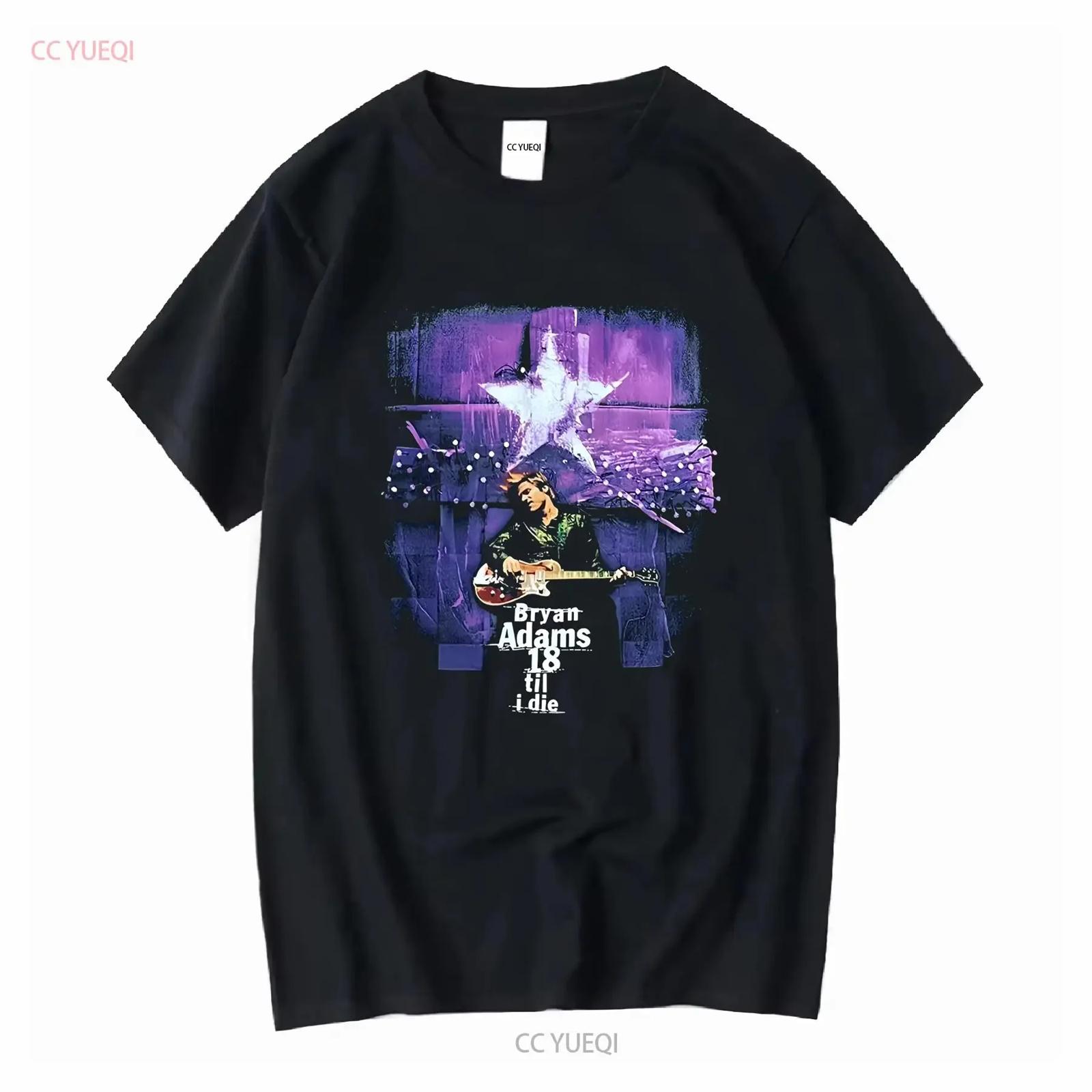 Vintage 1997 BRYAN ADAMS 18 Til I Die Tour Concert rare Xl Size 90s T shirt long or short sleeves vintage Washed fashion homme S разноцветный