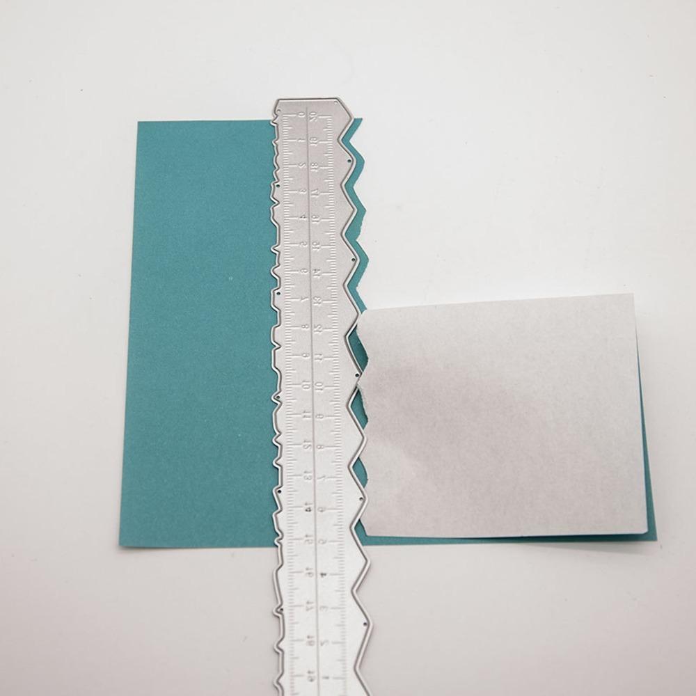 Accurate Measuring Irregular Edge Ruler Steel Craft Ruler Paper Tearing Ruler  Scrapbooking