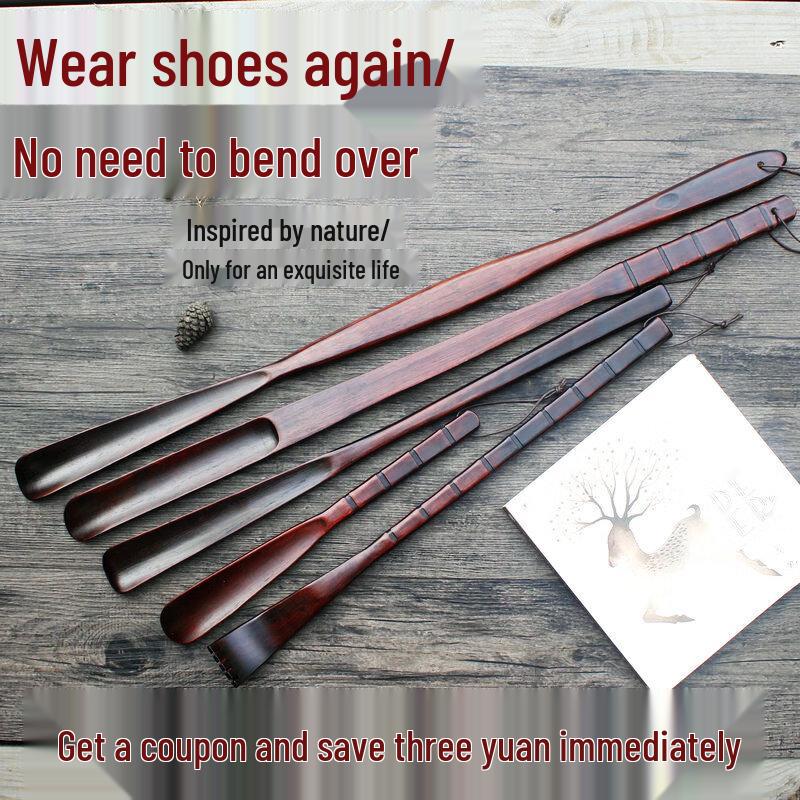 Lotus Wood Long Handle Shoehorn (2-Pack, 55cm)