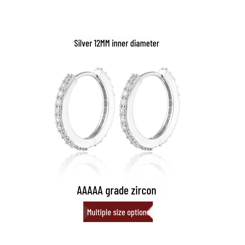 High-End Zirkon Silber Ohrringe: Einzigartige Ohrringe, Manschetten und Stecker für Frauen
