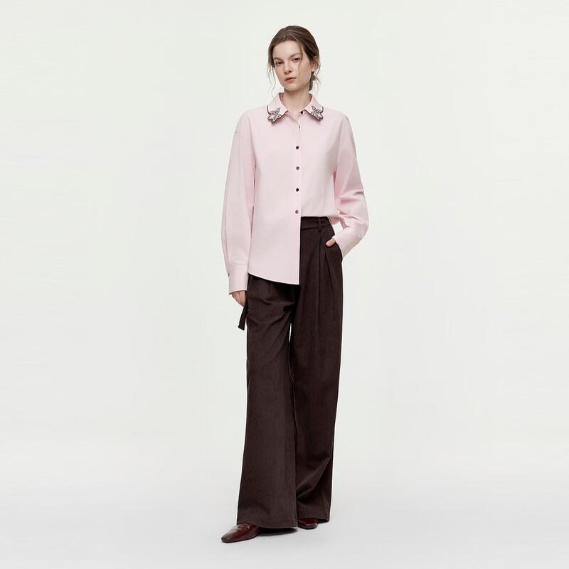 ELLE French Style Embroidered Cotton Shirt