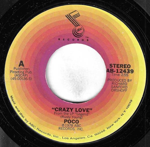 

7inch Record POCO - Crazy Love AB12439 ABC 1978 US Rock Used