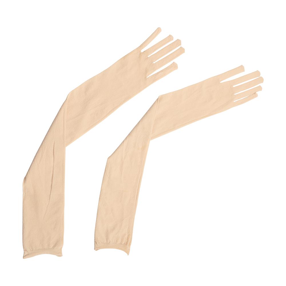 Protection Full Finger Mesh Long Sheer Finger Pantyhose Gloves Seamless Mitten Transparent Gloves