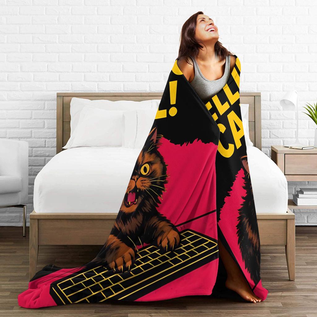 Dungeon Crawler Carl Plush Blanket I Am Yelling Carl! Awesome Throw Blanket for Home 200x150cm Rug Piece,