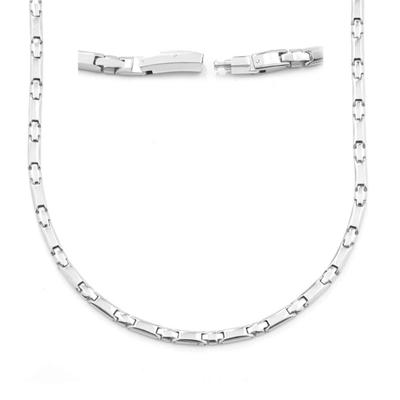 [Hachi] 99.99% Purity 23 Pieces Germanium Necklace Pure Titanium Men's Women's Necklace Static Elimination Silver Fashion Jewelry (51.0)