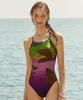 Seuweibeu Tierra Drop Crossbody One-Piece Swimsuit Multi [Sg1Lst018]