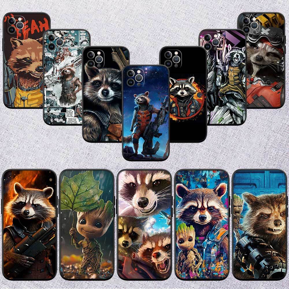 Rocket Raccoon Phone Case for Xiaomi Poco C40 C51 C50 C55 C65 C71 C75 C85 F8 F7 F6 F5 F3 F2 X7 X6 X4 X3 X2 M7 M6 M5 M4 M3 M2 Pro