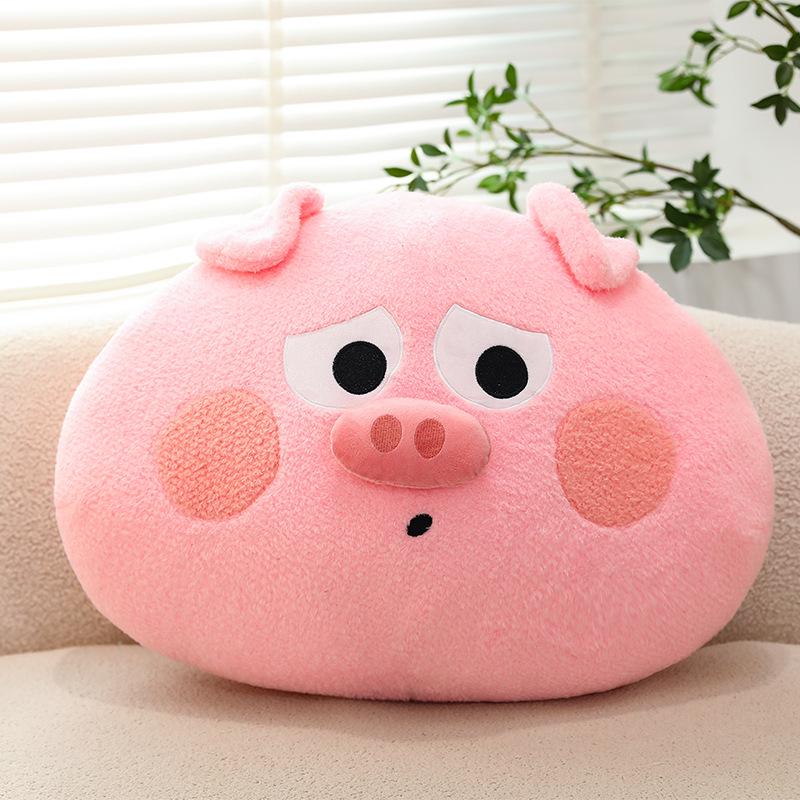 Large Plush Bacon Pig Pillow Backrest - Children's Gift Doll