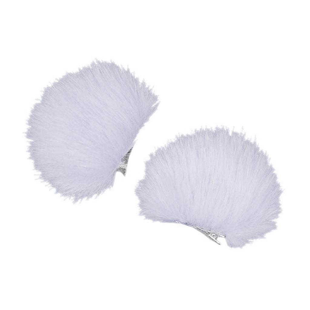 Bear Ear Hair Clip Anime Maid Side Pin Y2K Furry Faux Furs Animal Ear Barrette for Masquerade Party Creative Hair Decors