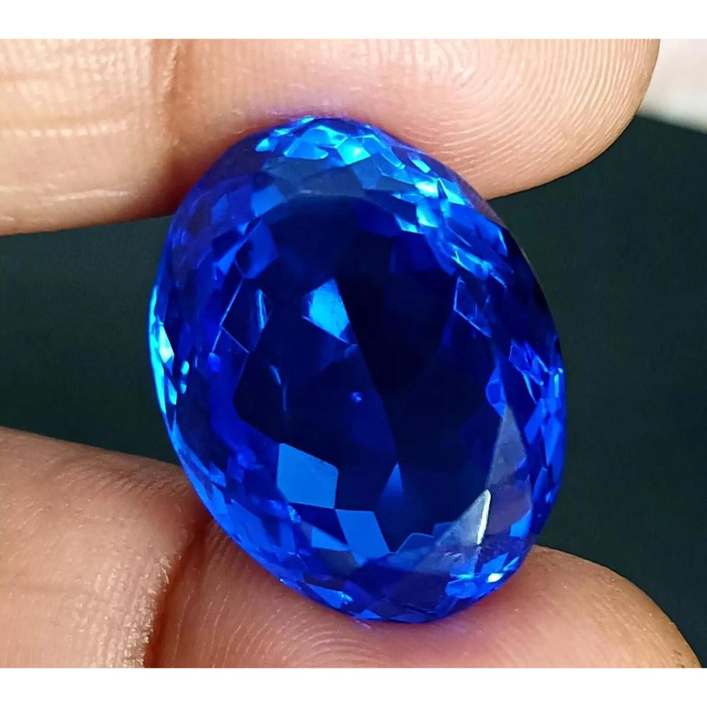 Oval Cut Natural Sapphire Kashmiri Blue 20 Ct AAA+ Certified Loose Gemstone