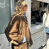 2025 Women Vintage Suede Jacket Autumn Winter New Suede Demi-season Warm Jacket