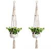 Handwoven Macrame Plant Hangers Boho Wall Mounted Flower Pot Holders for Indoor Outdoor Hanging Basket Garden Decor
