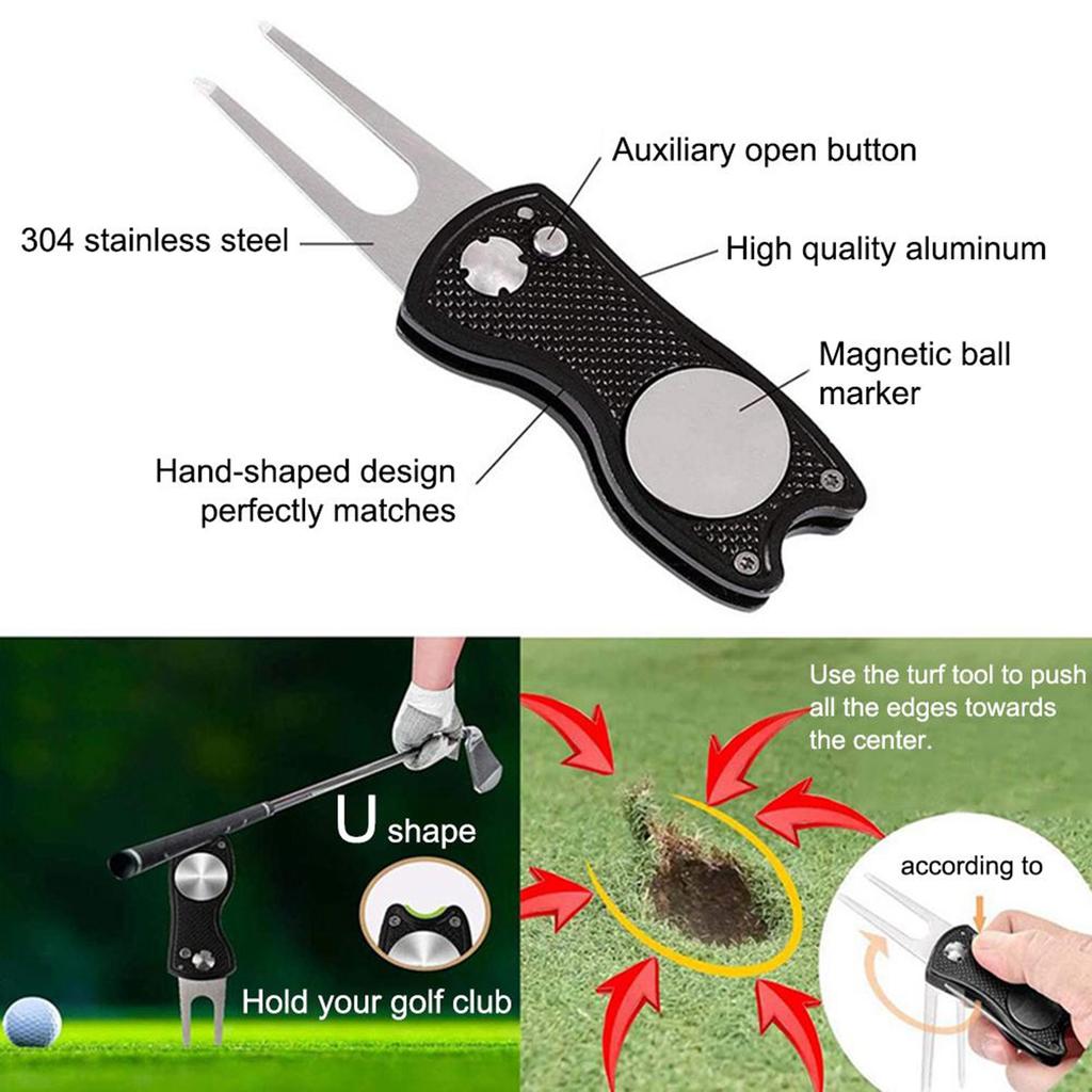 Accessories Clean Tool Set Towel Club Brush Club Divot Repair Tool Essentials Tools Kit