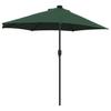 Garden Sun Umbrella Green 294 X 150 X 223 Cm Polyester and Steel