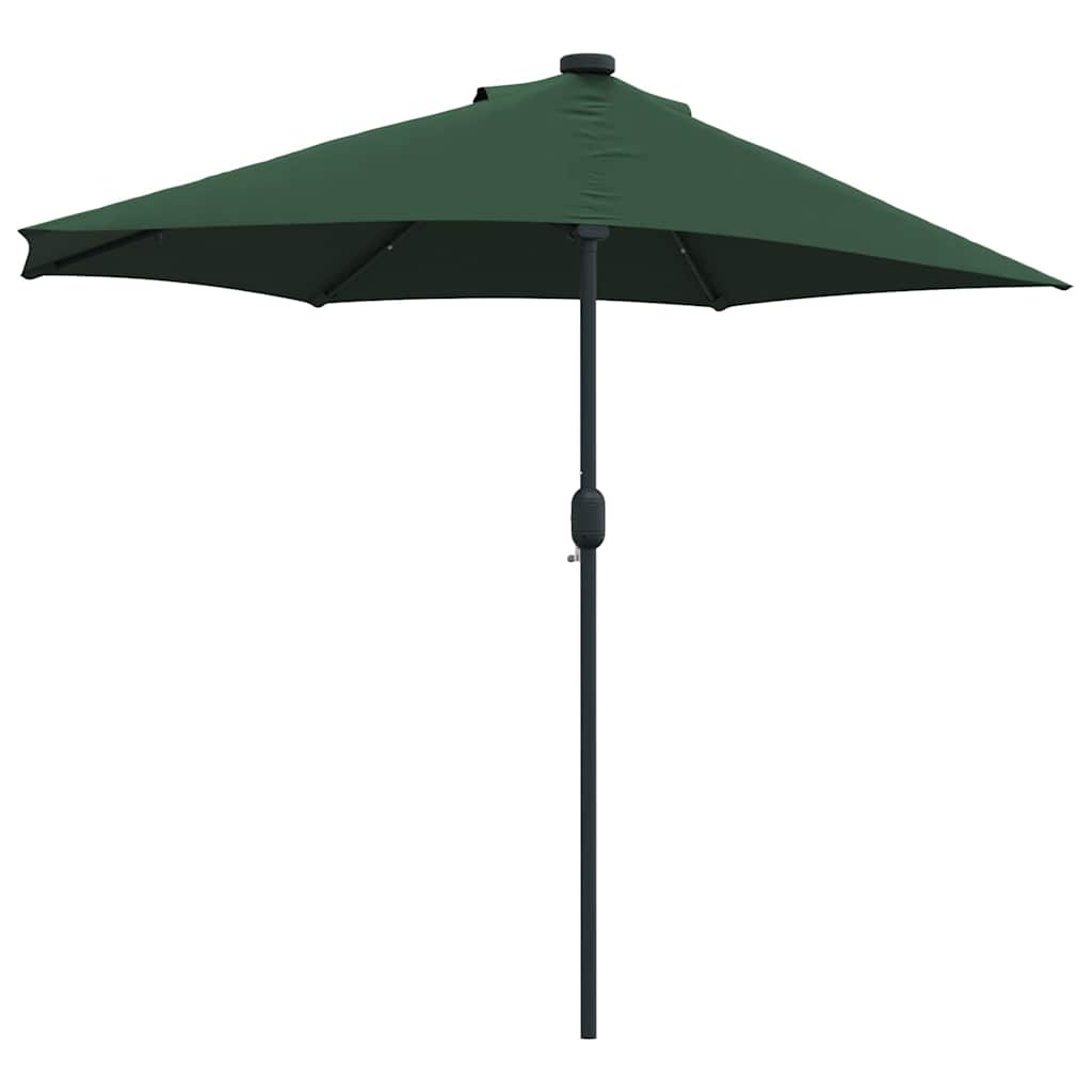 Garden Sun Umbrella Green 294 X 150 X 223 Cm Polyester and Steel