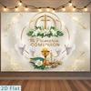 2D Mi Primera Comunion Celebration Background, Chalice & Dove Decor