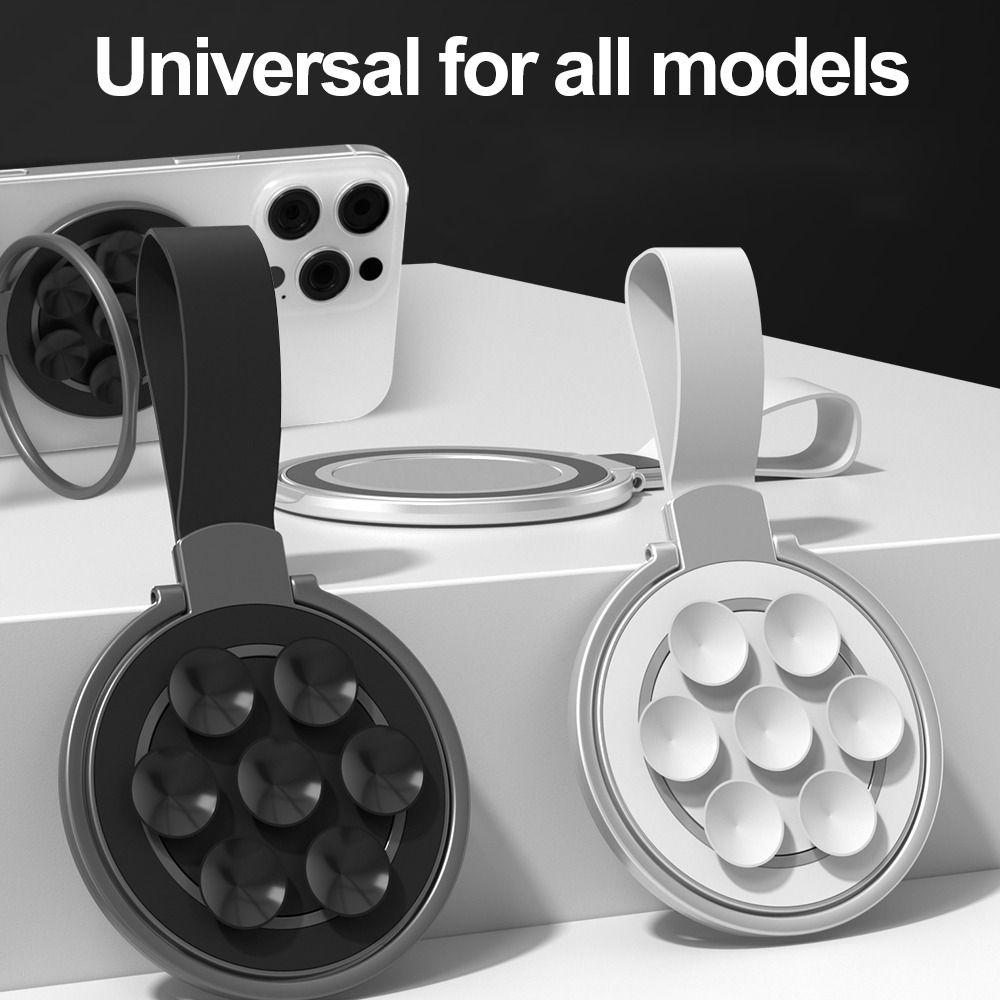 Silicone Suction Cup Phone Ring Holder Foldable Cell Phone Grip Stand Phone Stand  Smooth Surface