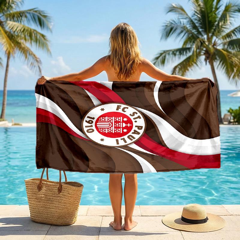 FC St. Asciugamano da Spiaggia Pauli Football Morbido Microfibra Asciugamano Estivo Asciugatura Rapida Assorbente per Spiaggia Piscina Viaggio