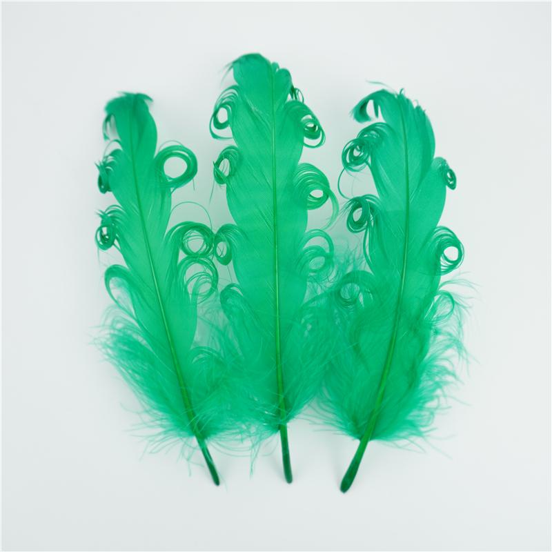 20Pcs Colored Spiral Goose Feathers for Crafts 12-18cm Dream Catcher Feather Artificial Decoration DIY Wedding Party Accessories