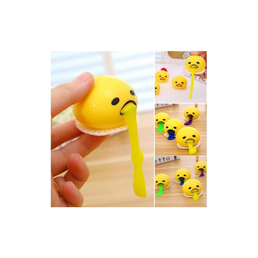 Gudetama Ei Speelgoed Nieuwigheid Stressverlichting Knijp Ei Dooier Braak Ei Fidget Sensorisch Speelgoed Cadeau voor Alle Leeftijden [DmS] Geel