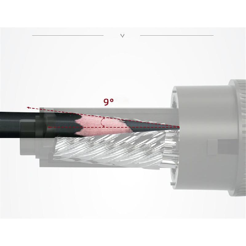 Pencil/Charcoal Pencil Sharpener, Rotating, Manual, Automatic Lead Feed