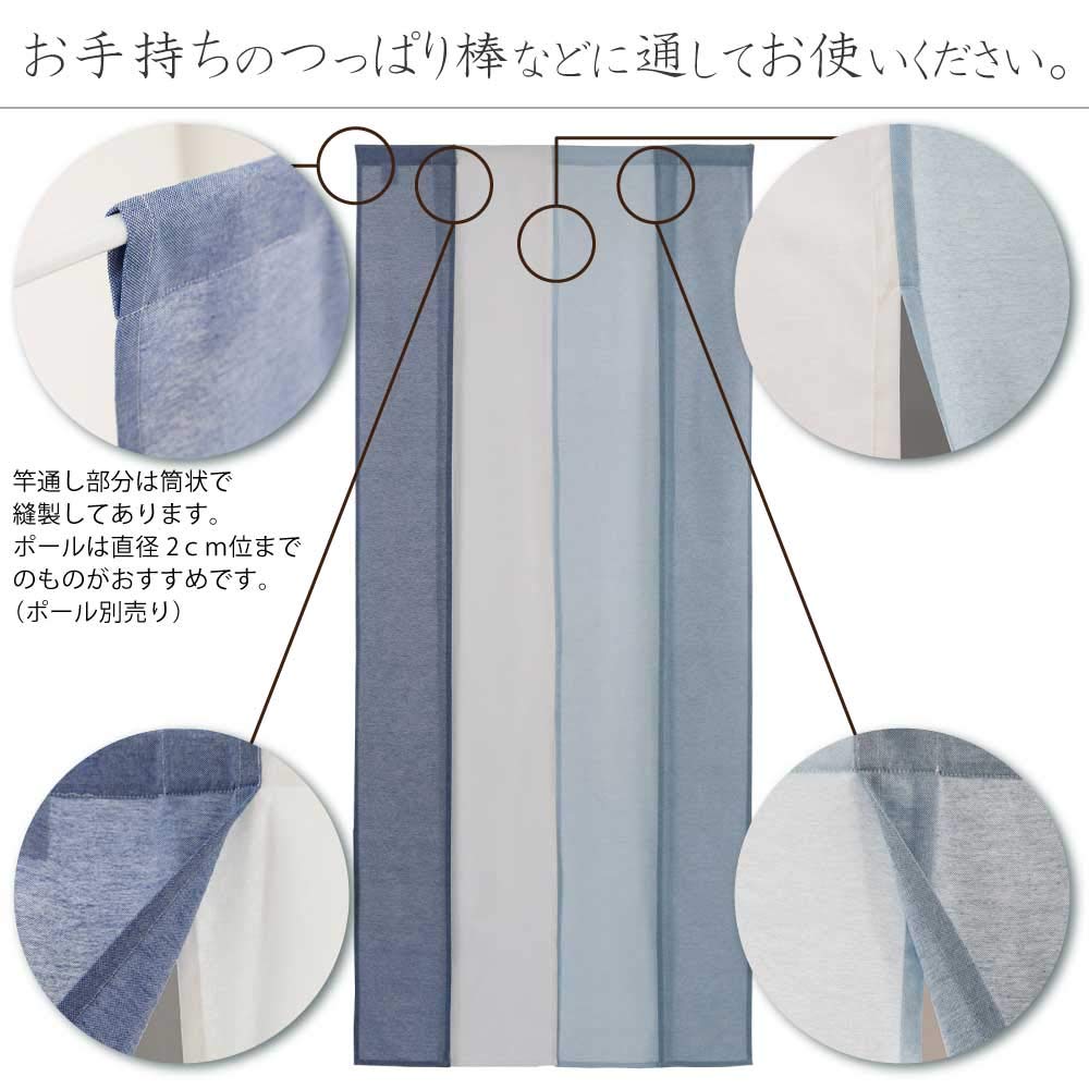 Sonnentag Stoff Seine Noren 85cm breit x 200cm lang Länge Vorhang, lang, blau, 4-Bahnen-Vorhang,