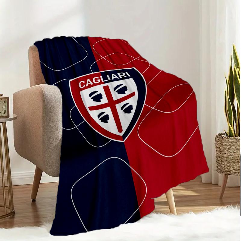 Fußball Cagliari Design Decke Leicht Ideal Bettdecke Perfekt für Reisen, Camping, Wohnzimmer, Büros, Sofas, Fan Weihnachtsgeschenk
